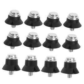 COLLBATH Rugby Boot Studs Replacement 12pcs Metal Spikes Football Shoes Studs Easy to Install Black