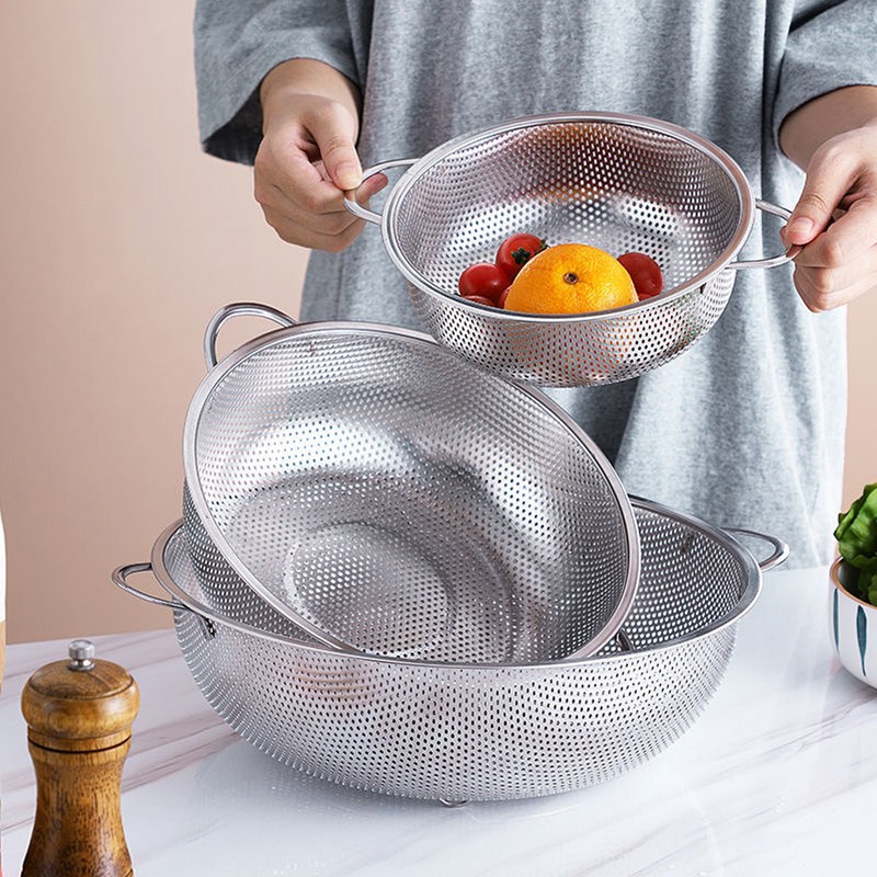 Stainless Steel Colander Multipurpose Mesh Strainer Baskets Fruit Vegetable Drain
