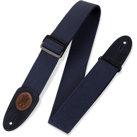 Levy's Leathers 2" Signature Series Cotton Guitar Strap with Suede Ends and Tri-glide Adjustment; Navy (MSSC8-NAV)
