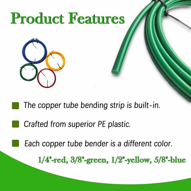 Conditioning Copper Tubing Pipe Extension 1/4" 1/2" 3/8" 5/8" 4Pcs