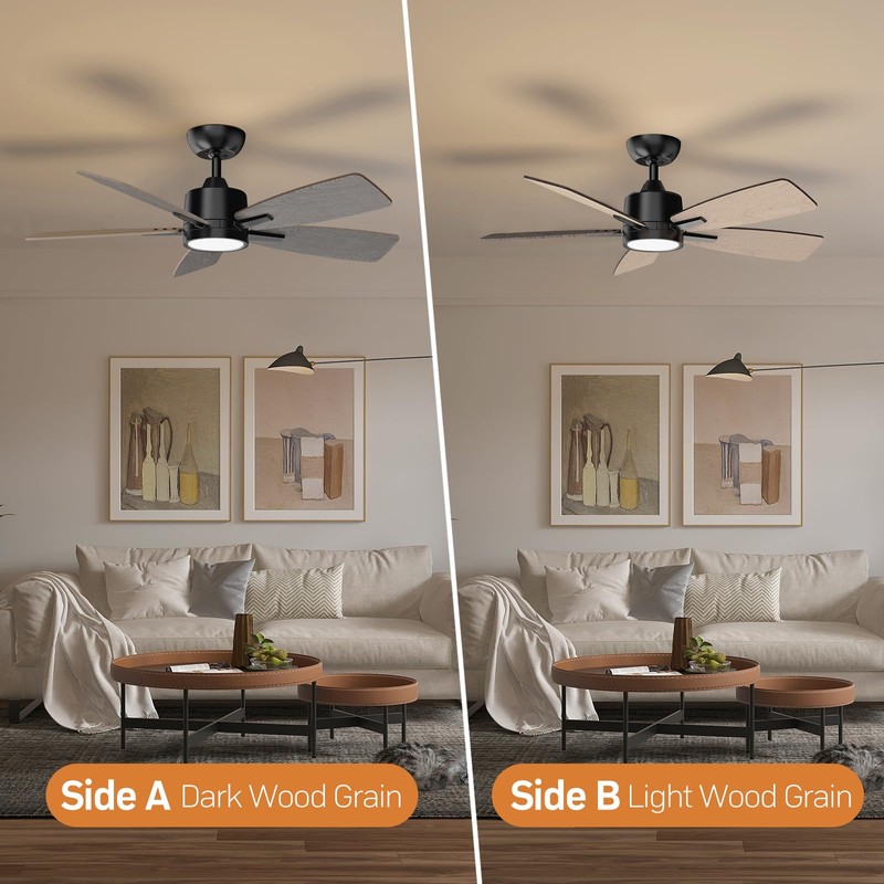 TALOYA 42 Inch Ceiling Fans with Lights Led Remote Control