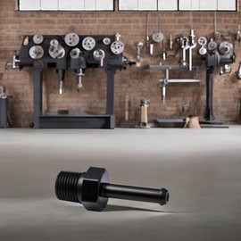 PrecisionGeek - Aluminium 1/8 NPT to 5mm 6mm (1/4) Push ON Barb Tail Hose Pipe Fitting Set - 1 pcs (black)