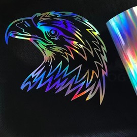 Holographic Heat Transfer Vinyl 12IN x 6FT Rainbow HTV Iron on Vinyl for DIY Iron on Fabrics T-Shirts Hats Compatible with Cricut, Cameo, Heat Press Machines