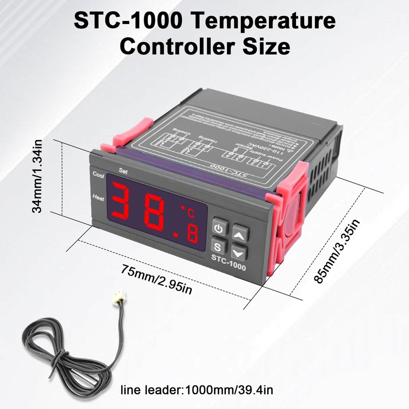 Temperature Controller Binghe AC 110-220V Temperature Sensor with Temperature Sensor