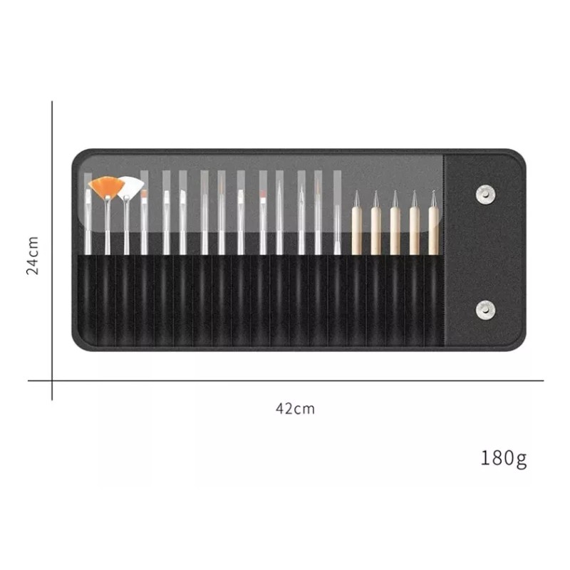 Productos comerciales mx Juego De 20 Pinceles Para Manicura Profesional