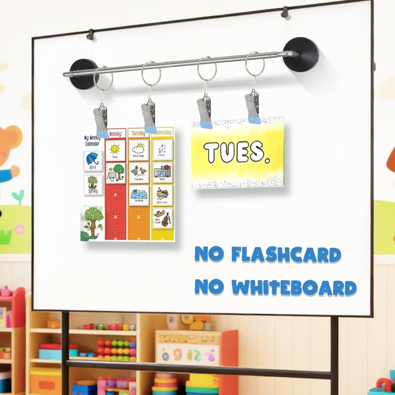 rubertyle Adjustable Magnetic Rod for Classroom and Meeting Room Whiteboard,