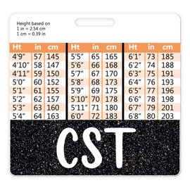 Plifal CST Badge Buddy Card Holder Nursing Accessories Black Certified Surgical Technologist Horizontal ID Name Identification Tags Nurse Work W Height & Weight Conversion Charts