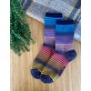 Cub Rocks, 1pk Ladies Cotton Stripe Ankle Socks UK Size