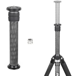 INNOREL ER362C Tripod Center Pole, Versatile, Extension Pole, 1.4 inch (36 mm) Pipe Diameter, 2 Section Telescopic, Tripod Accessory, Carbon, For Tripod Monopod, 1/4 inch (3/8 inch) Screw Size