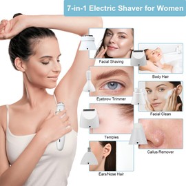 Jaxbo Epilator Pro 3.0 Women Face Epilator, Pro 3.0 Facial Hair Removal for Women, Hair Removal for Face,7-in-1 Painless Body Shaver,Suitable for Body, Legs, Underarm