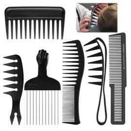Pack of 6 Men's Styling Combs, Hair Comb, Men's Blend Frend Combs, Men's Hair Comb, Hair Cutting Aid, Plastic Comb, Wide Tooth Comb, Shark Tooth Comb, Perfect for All Hair Types