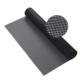 BafloTEX Pet Screen 36"x25'for Door and Window, Patio Screen, Adjustable Door and Window Mesh, Pet Resistant, Black SPBLK3625