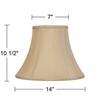 Imperial Shade Taupe Large Bell Lamp Shade 7" Top x