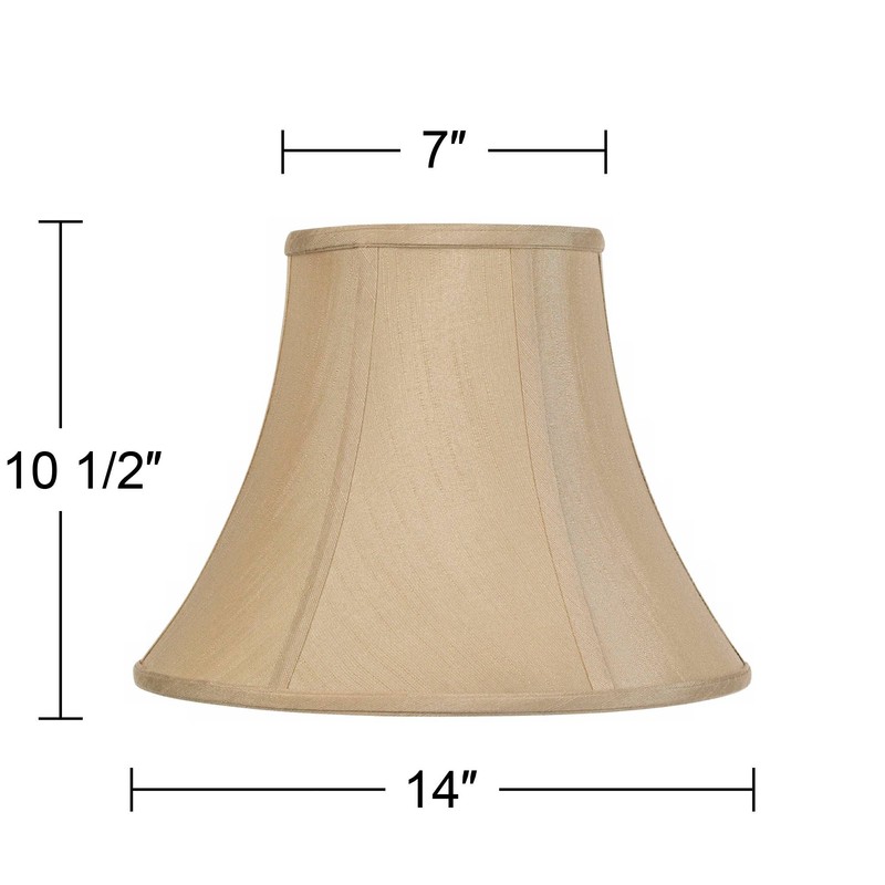 Imperial Shade Taupe Large Bell Lamp Shade 7" Top x