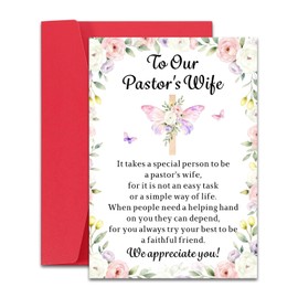 Pastors Wife Appreciation Card, Pastor and Wife Anniversary Cards, Easter Card for Pastor Wives, Appreciation Gifts for First Lady Priests Wives Church Clergy Easter Anniversary Birthday Wedding