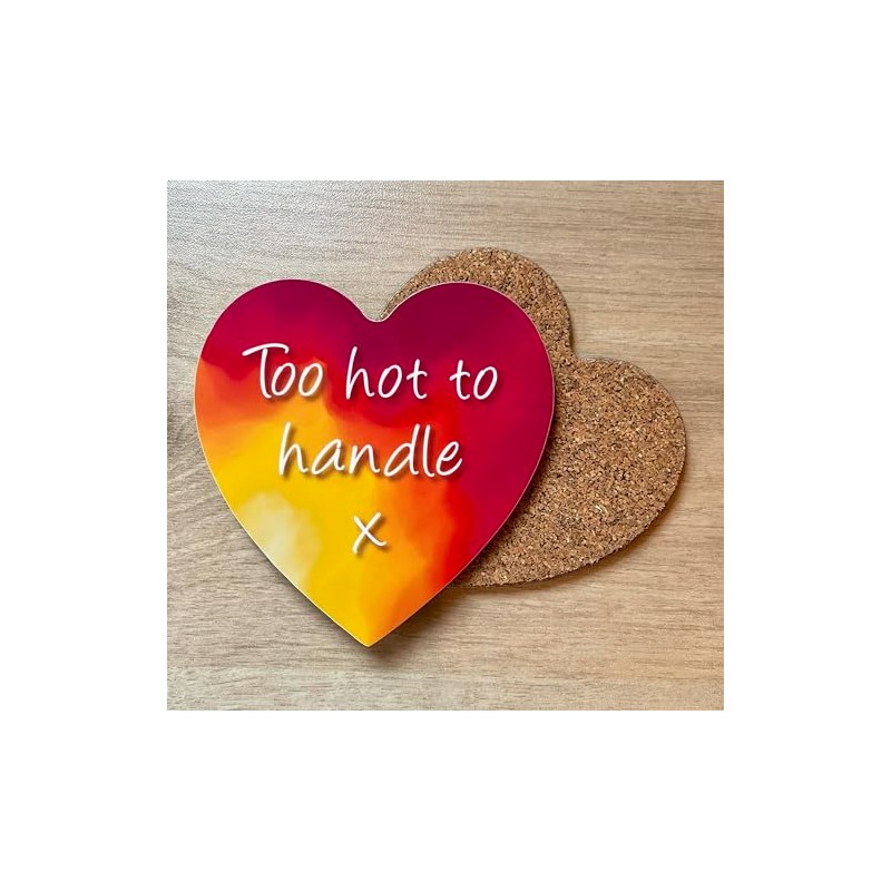 Fun Flirty Message on a Novelty Heart Shaped Coaster -