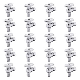 EFIELD 20PCS 1/2 Inch Pex X 3/8 Inch OD Brass 1/4 Turn Angle Stop Valve ,NoLead