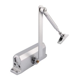 Overhead Door Closer Adjustable Fireproof Hydraulic Buffer Positioning Spring for Door Width 600-1200mm Left and Right Doors Home or Commercial Use (25-45kg)