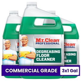 Mr. Clean PRO Degreasing Floor Cleaner, Bulk Liquid Concentrate for Removing Tough Grease and Oil Stains, Commercial Use, 1 gal (Case of 3)