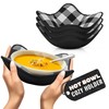 LIBERHAUS 4-Piece Microwave Bowl Holder Set – 7.5"x7.5" Microwave Bowl