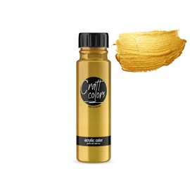 Craft Colors® High-Quality Acrylic Paint Elegant Gold 250 ml | Made in Germany | Fine Premium Pigments | Creative Paint with High Coverage | Quick Drying