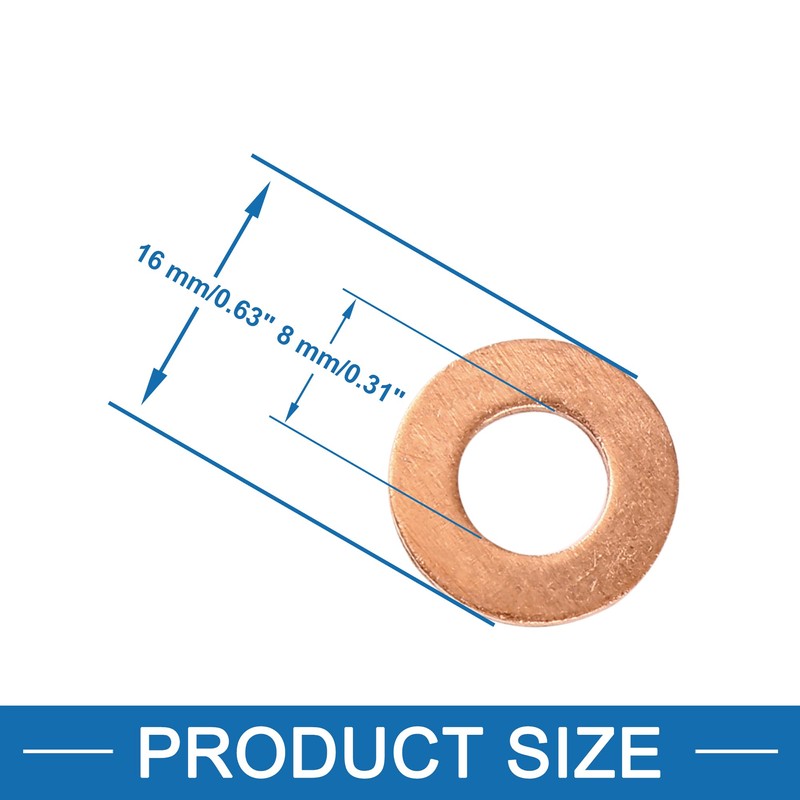 A ABSOPRO Pack of 20 Copper Disc Replacement 8 x