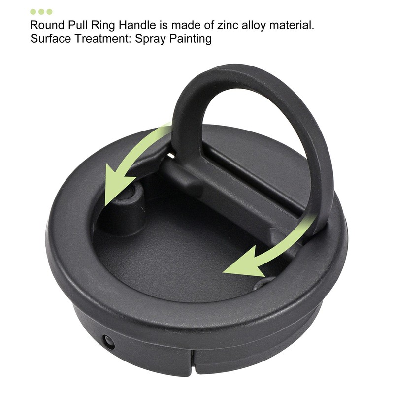 uxcell Flush Pull Ring Handle 40.5x11mm, Plane Drawer Door Pull,