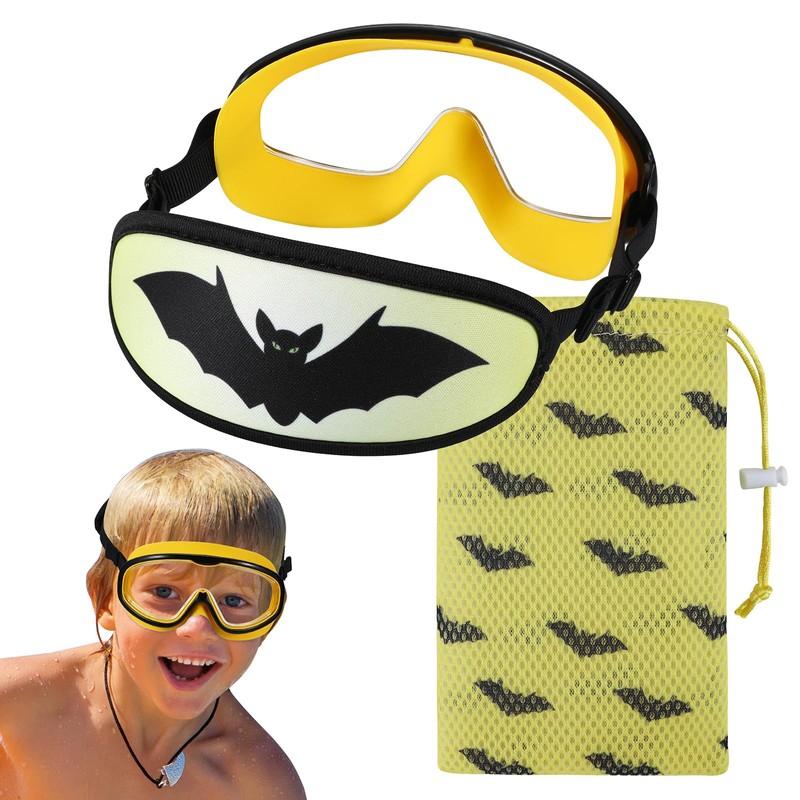 ruigao Kids Swimming Goggles Fabric Strap Age 4-7, Toddler Goggles