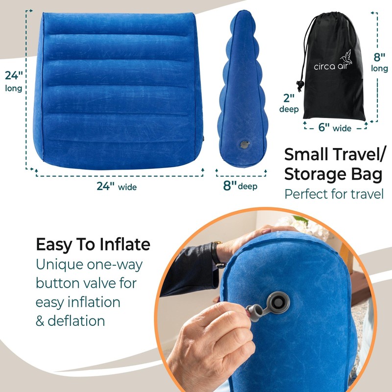 Circa Air Inflatable Wedge Pillow for Traveling - Travel Wedge