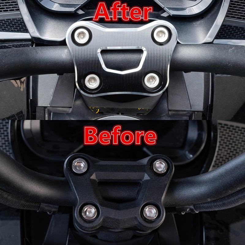 BAKAFOH Aluminum Handlebar Riser Top Cover Clamp Kit For Can