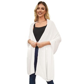 REEMONDE Shawl Wraps for Women Shine Chiffon Shawls Hijab Scarf Sarong Bridal Wedding Wraps Shawls for Evening Dresses