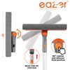 Eazer 46'' Professional Window Cleaner Tool, 2-in-1 Rotatable Squeegee for