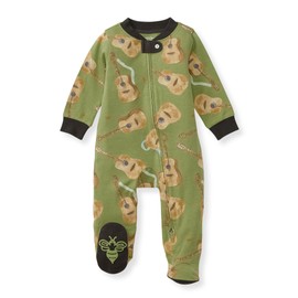 Burt's Bees Baby Boys Footed Pajamas, Sleep and Play Loose Fit, 100% Organic Cotton Soft One-piece PJs, Sizes NB to 6-9 Months