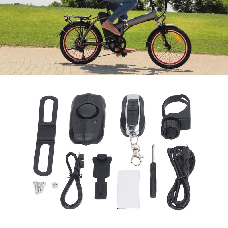 Electric Vehicle Alarm USB Charging Bike Wireless Remote Control Vibration