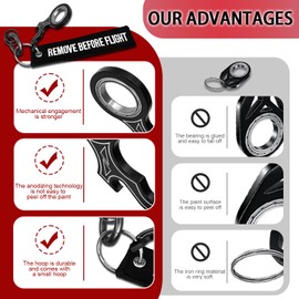 LENCLE Fidget Spinner Keychain Set,Full Metal Fidget Keychain with Black Tag for Motorcycles, Backpacks, Men, Scooters, Jeans Trim, Cars, and Men's Gifts