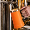 Insulated Beer Stein Tumblers, Orange, 24 ounces(No Straw, No Lid)