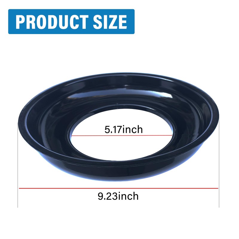 ZUIUINAO PA030002BK Burner Bowl - Compatible with Viking Range, Oven