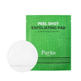 PURITO PEEL SHOT - Almohadilla exfoliante | para puntos negros, puntos blancos y poros | Carbón + limpieza profunda de enzimas | Brillo instantáneo y textura suave | Exfoliación diaria suave | Cuidado de la piel coreano, 8 almohadillas