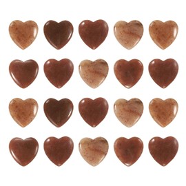 PATIKIL PATIKIL Heart Crystals Stone, 20 Pcs Natural Crystal Polished Love Gemstone Rose Quartz Pocket Cute Bulk Set Balancing Meditation Gifts for Mother Women Birthday, Purple