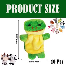 10 Pcs Finger Puppets for Toddlers Animal Finger Puppets Mini Hands Novelty Gifts Christmas Finger Puppets Finger Doll Props Hand Puppets Party Favors for Shows