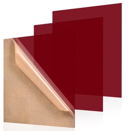 Frddiud 3 Red Transparent Acrylic Sheets, 12 x 12 x 1/8 Inch Laser Cutting Sheets for DIY Projects, Crafts, Art Display, Signs