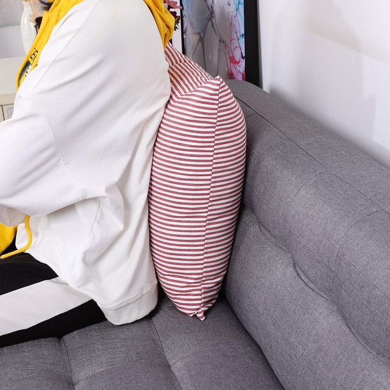 sourcing map Striped Canvas Cushion Covers 1PC, Throw Pillow Covers