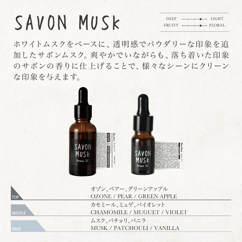 John's Blend OX-JOW-14-12 Aroma Oil Savon Musk, 0.3 fl oz