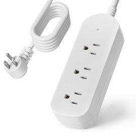 Surge Protector Power Strip, 3 Outlets 3ft Extension Cord, 1875W Outdoor Power Strip Weatherproof, Mountable Small Power Strip for Home, Outdoor, Travel.