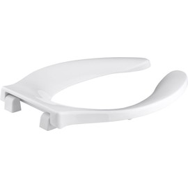 KOHLER K-4731-GC-0 Stronghold Elongated Toilet Seat with Quiet-Close Check Hinge, White