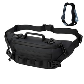 GORELAX Fanny Pack for Men, EDC Belt Bag with Anti-Theft Pocket, Adjustable Waist Pack Hiking Fishing(42"-59"Waist Strap), Black, One Size, Casual