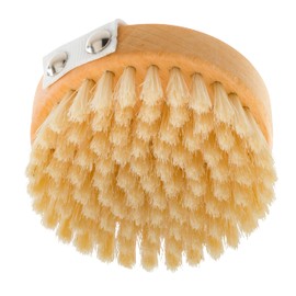 Redecker Natural Hog Bristle Massage Brush with Oiled Beech Wood Handle and Cotton Belt 3.5" Diameter