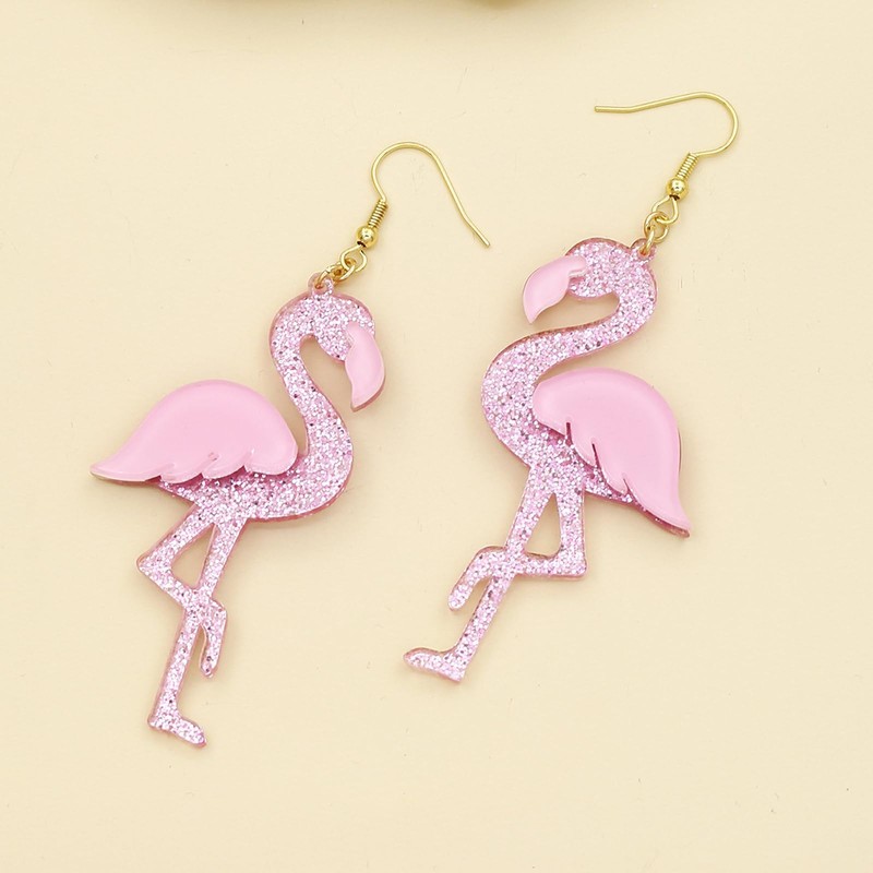 Christmas Flamingo Earrings for Women Christmas Tree Dangle Earrings Snowflake