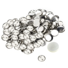 Pack of 100 Button Blanks 32 mm Pin Buttons Accessories Lapel Buttons Set with Safety Pin Button Blanks for Button Machine for DIY Craft Souvenirs Gifts Crafts