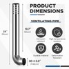 Blulu Stainless Steel Direct Vent Pipe Kit for Tankless Water